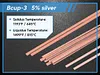 60 Pcs 5% Silver Brazing Rods - 1.3x3.2x250mm Flat Solder Alloy for HVAC & Plumbing Welding (Boxed)