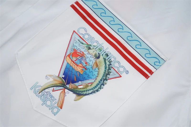 Casablanca 2023SS New Product Silk Short Sleeve Shirt