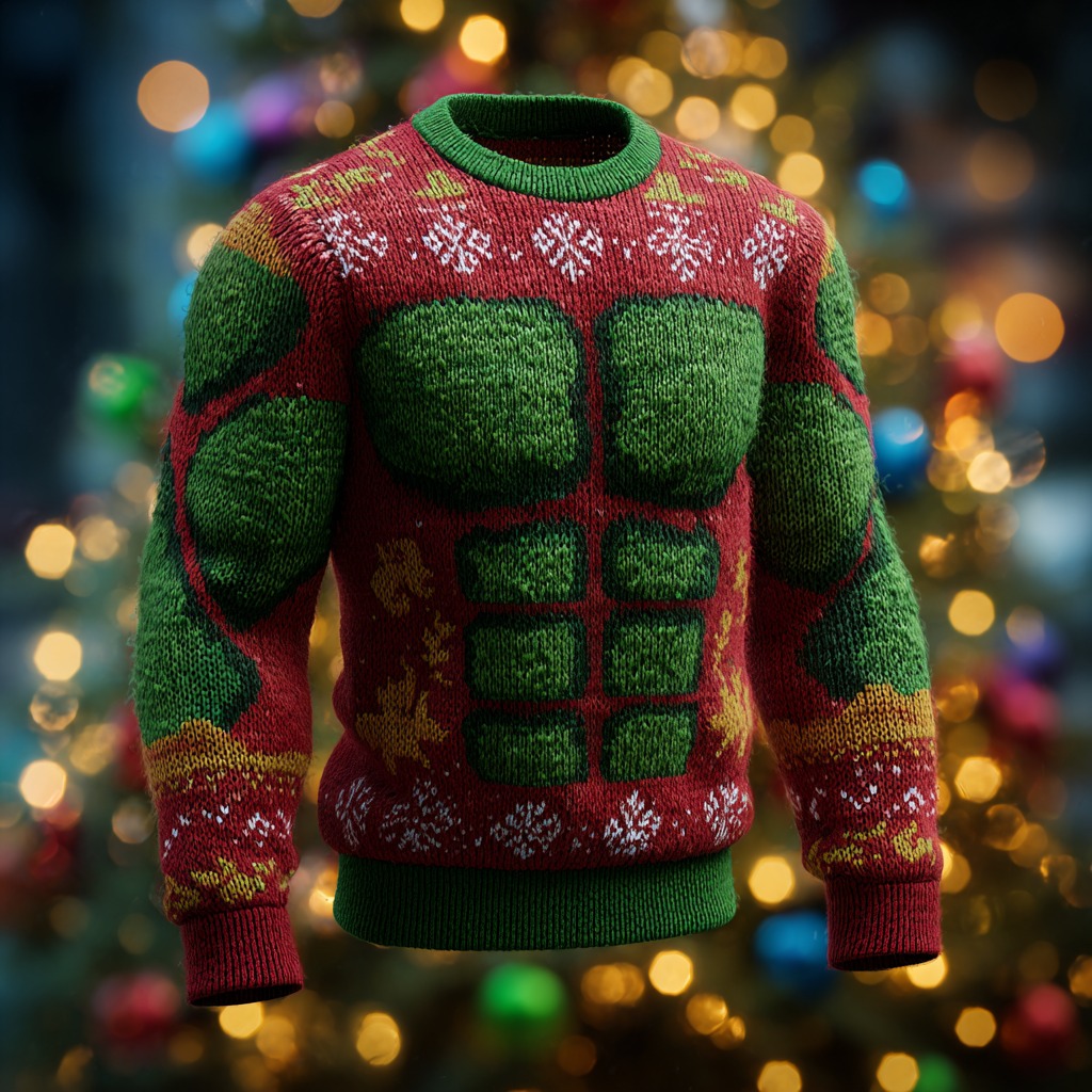 Christmas Snowflake And Striped Knit Jacquard Sweater elevenforest