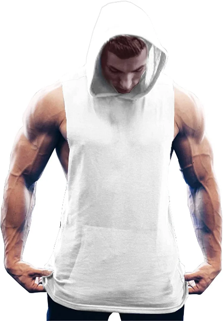 Workout Bodybuilding Muscle Sleeveless Hooded Tank Top (US Only) QueenFunky