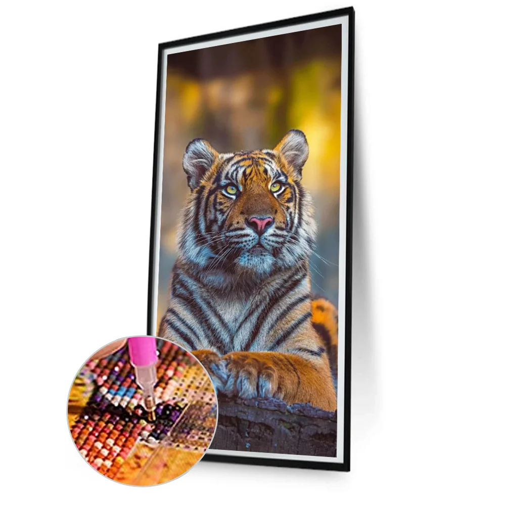 Partial AB Diamond Painting - Full Round Drill - Tiger(Canvas|45*85cm)