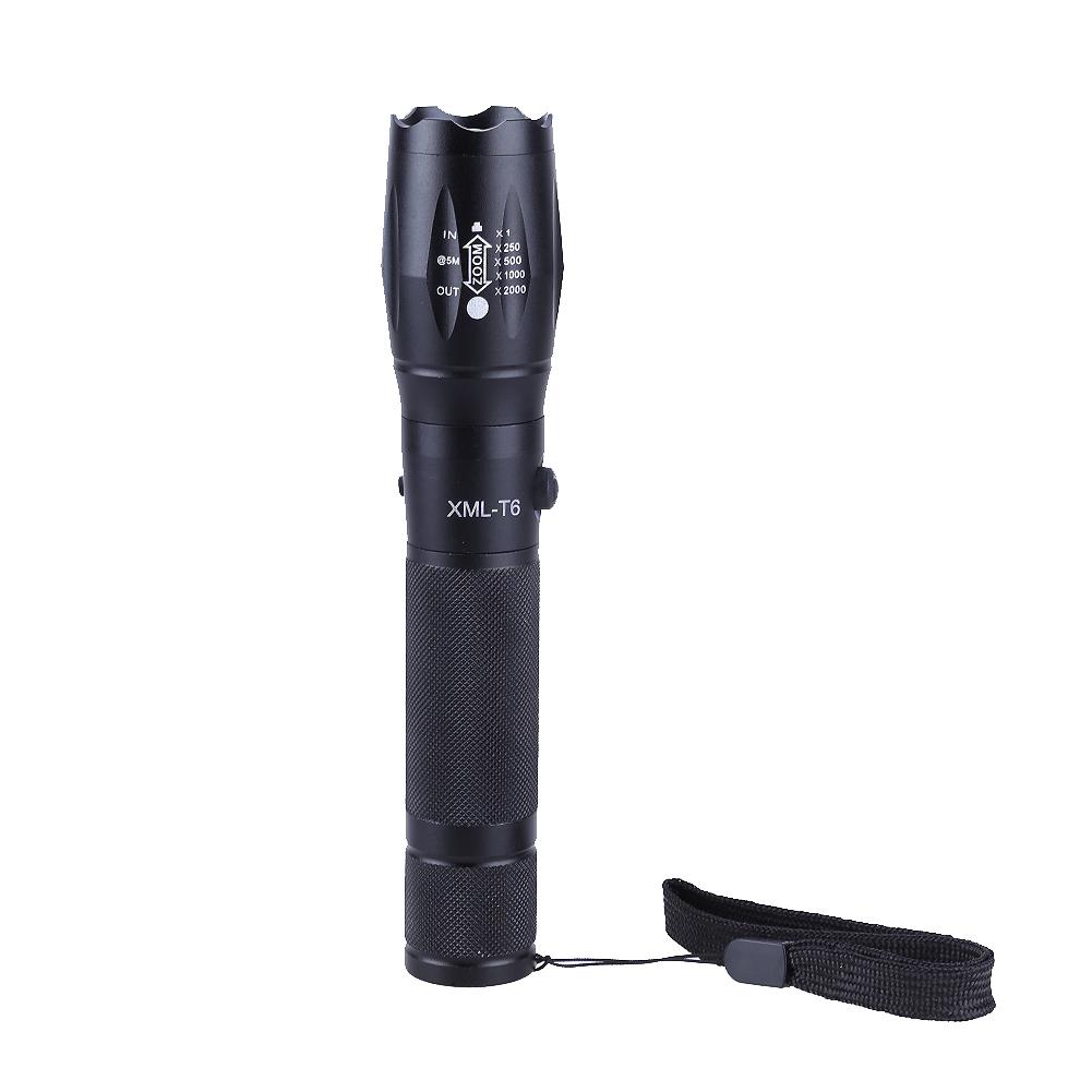 

2000LM CREE LED XM-L T6 Zoomable LED Rechargeable Torch-Flash Light, 501 Original