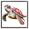>SALE<Full Embroidery Eco-cotton Thread 14CT Printed Sea Turtle Cross Stitch 40x40cm