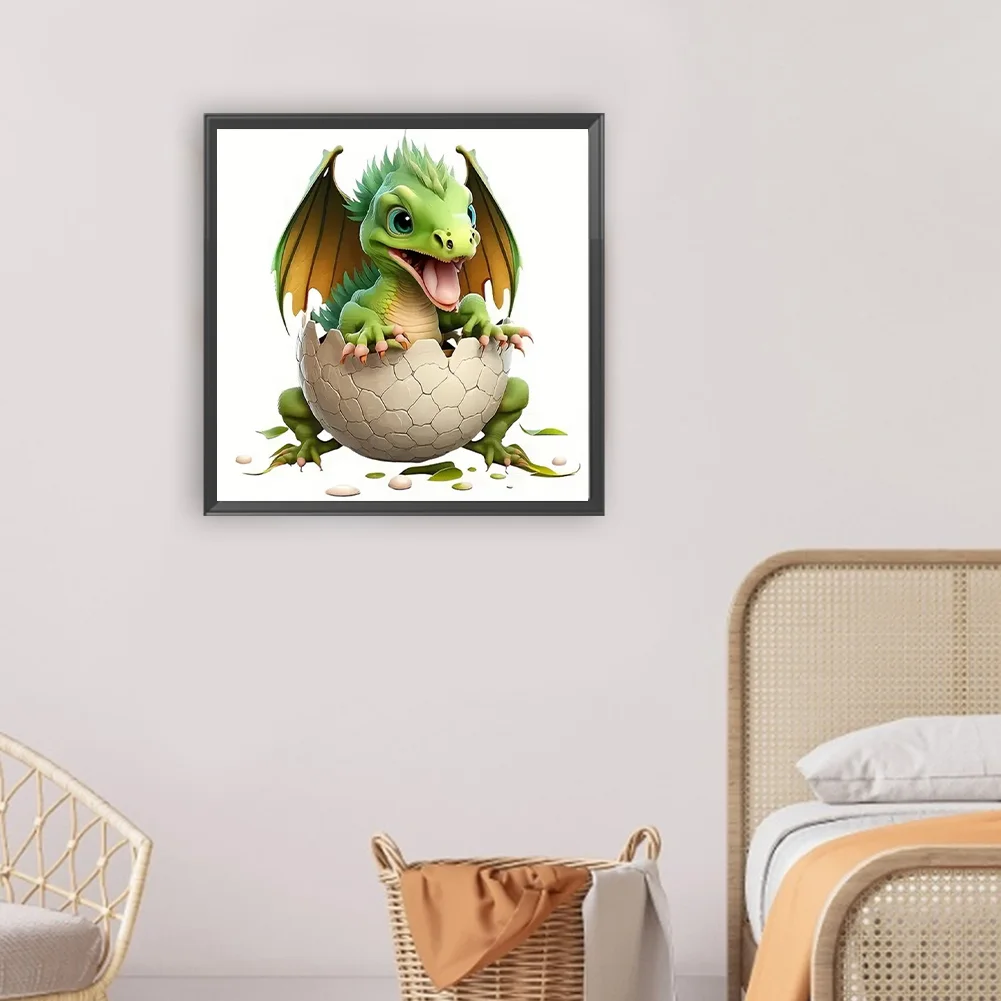 Full Round Diamond Painting 30*30cm - Little Dragon