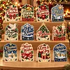 12Pcs DIY Pearl Diamond Painting Christmas Cards, 3D Greeting Card Craft Kits with Resin Pearls, Handmade Holiday Cards for Adults, Christmas Gifts & Decorations