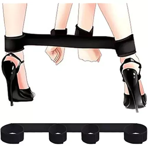 pornhint Pornhint Handcuffs Ankle Cuff Binding Bed Restraints Set Adjustable Straps Women Couples Libido