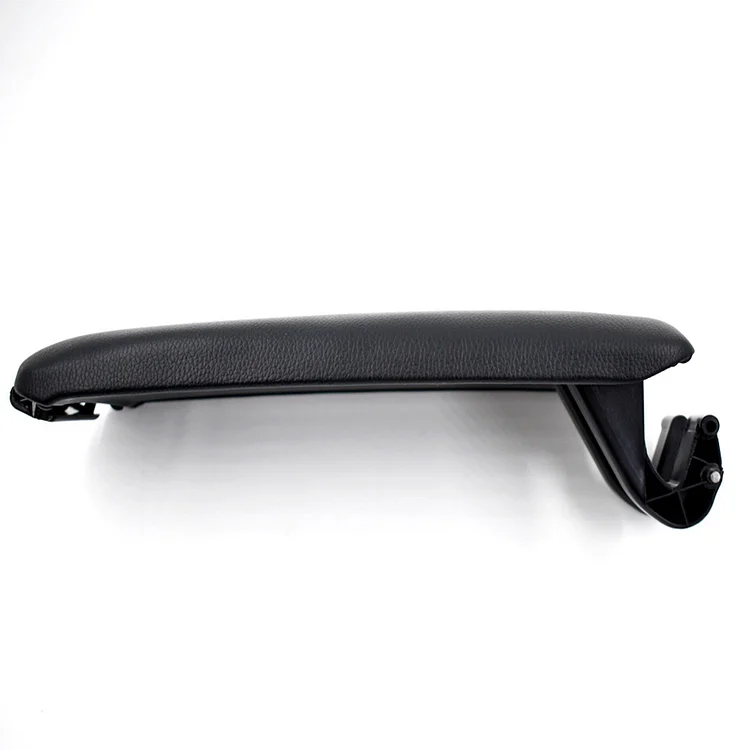 Silscvtt Black Leather Armrest Center Box Console Lid Cover Replacement for 2002-2007 A4 B6 B7 Thick Legs