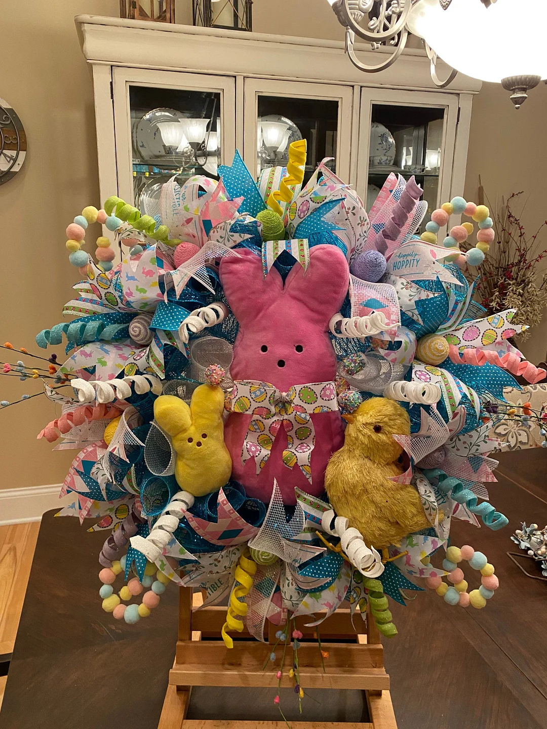 Peep wreath, bunny wreath, peep swag, bunny swag, Easter wreath, Easter swag, Easter Peep wreath, peeps decor, peep decorations, bunny decor