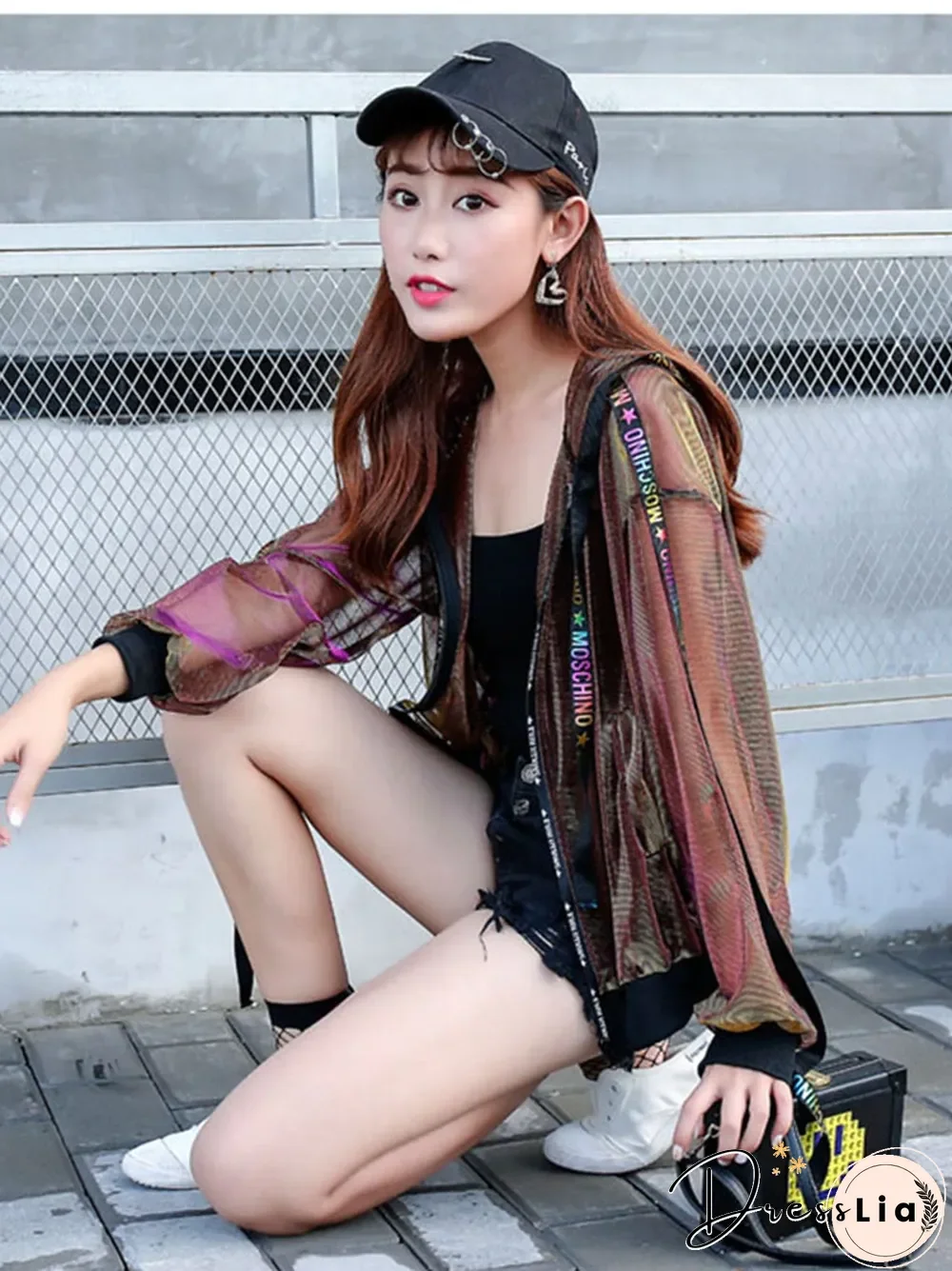 Coat Women Jackets Harajuku Coats And Jacket Streetwear Windbreaker Loose Ribbon Baseball Uniform Sun Summer