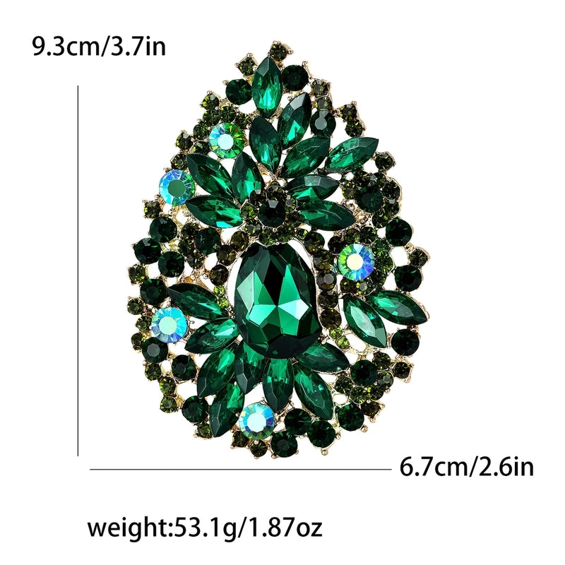 Retro Pin Water Droplets Alloy Inlay Artificial Rhinestones Women’s Brooches
