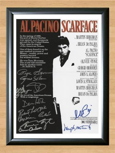 Al Pacino Scarface Cast Signed Autographed Photo Poster painting Poster Print Memorabilia A4 Size
