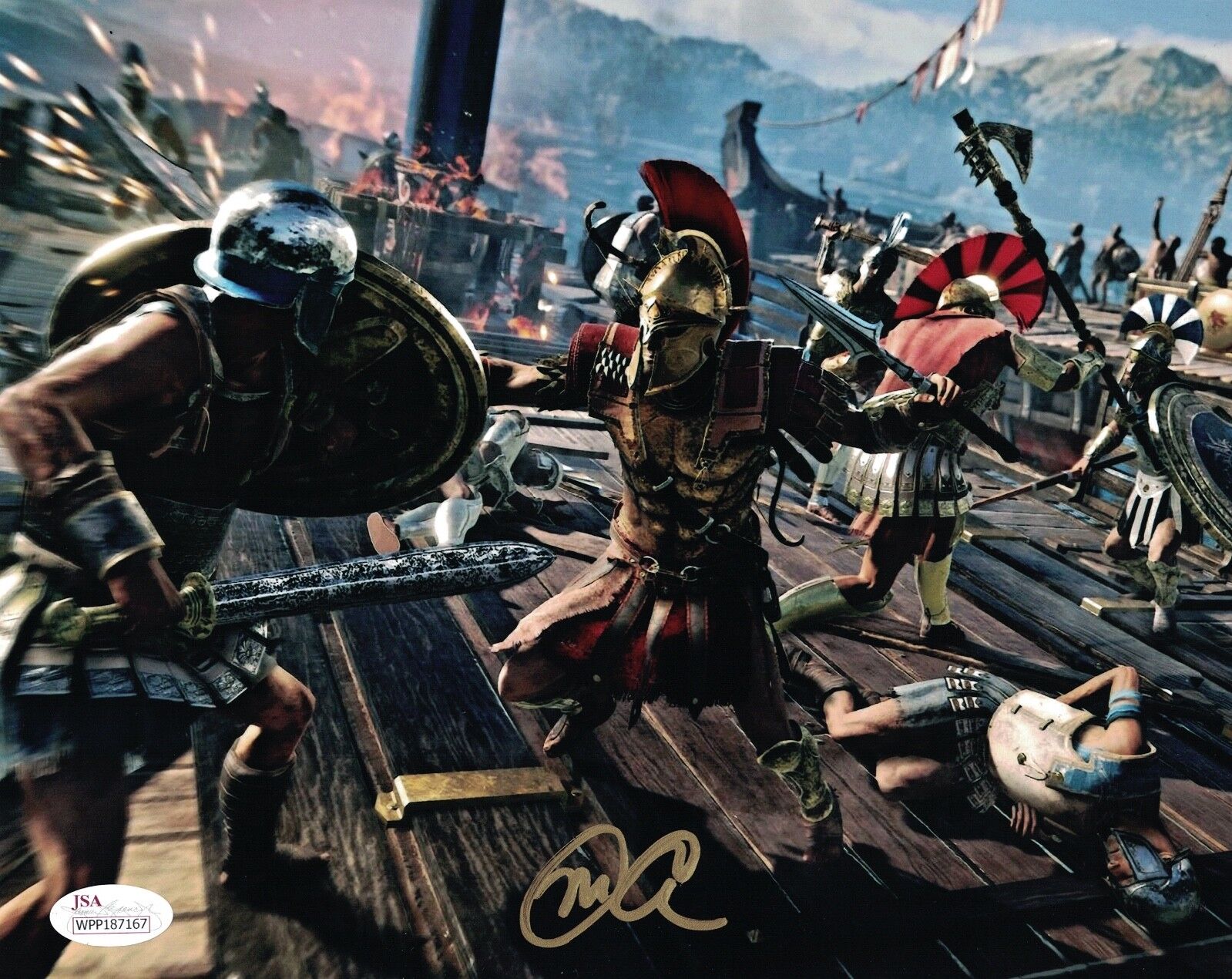 MICHAEL ANTONAKOS Signed Assassin's Creed Odyssey 8x10 Photo Poster painting Autograph JSA COA