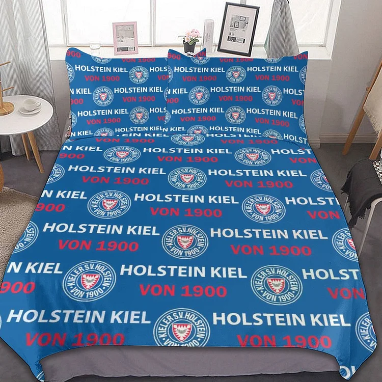 Holstein Kiel Bettwäscheset 3 Stück Kinder Erwachsene Steppdeckenbezug Steppdeckenbezug Multi Size Laken Set