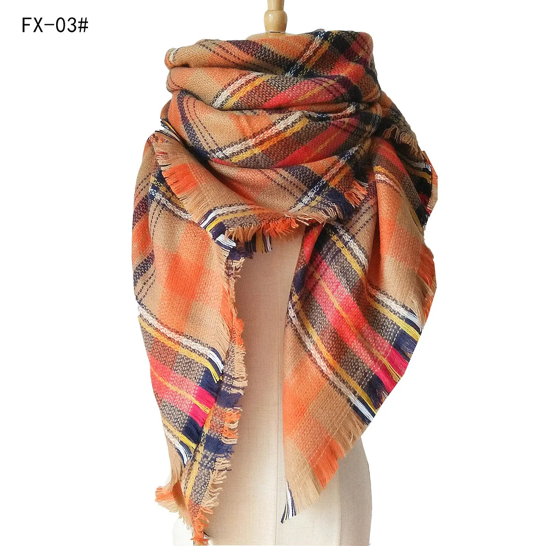 Plaid Pashmina Scarf Winter Scarf For Women
