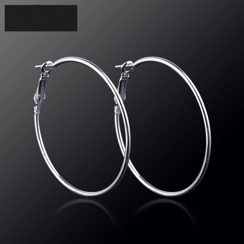 1 Pair Elegant Lady Geometric Steel Stainless Steel Earrings