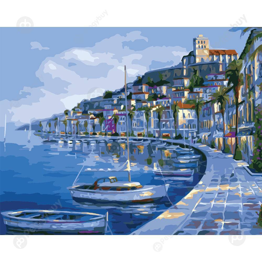 

40*50CM Paint By Numbers-Blue Sea, 501 Original