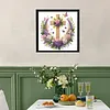 Cross Wreath Special Shaped 5D DIY Partial Drill Diamond Painting Kits for Adults Beginners Home Decor Diamonds Paintings Gem Art 11.81 X11.81inch
