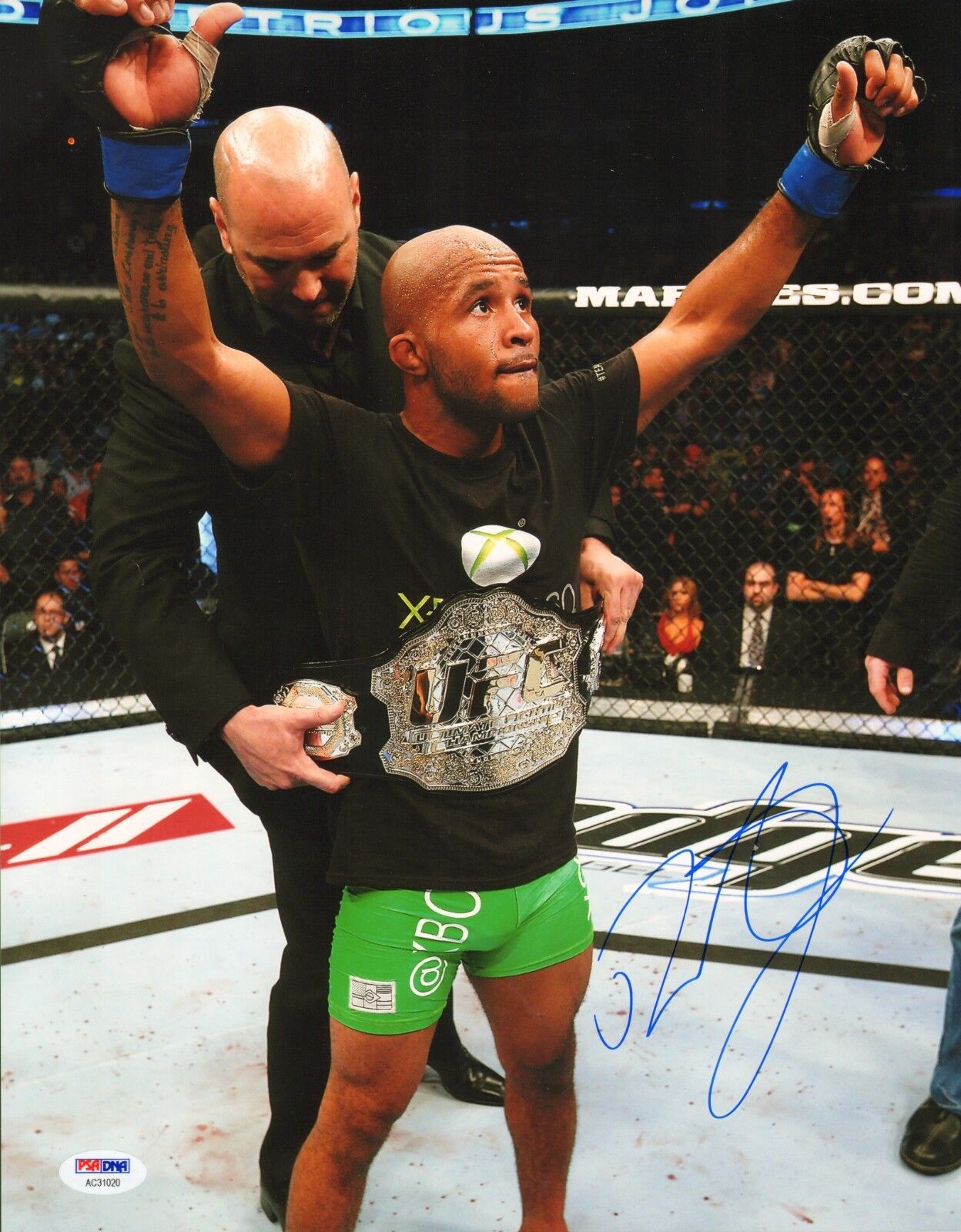 Demetrious Johnson Signed 11x14 Photo Poster painting PSA/DNA COA Picture w UFC Belt Autograph 3