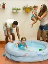 Inflatable Swimming Pool Baby  Outdoor Paddling Pool (Beige 90cm diameter)