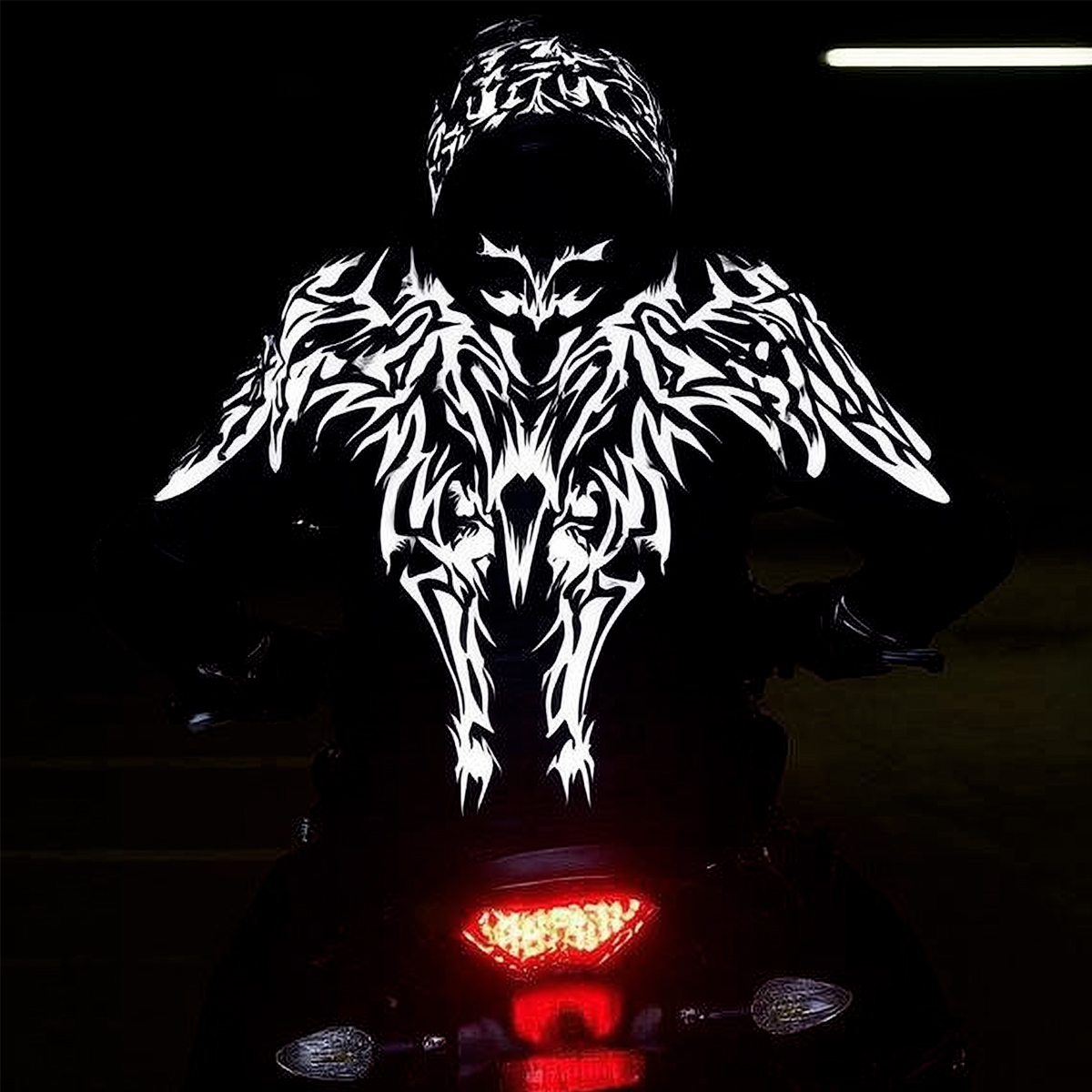 Reflective Design Cotton-Polyester Blend Hoodie