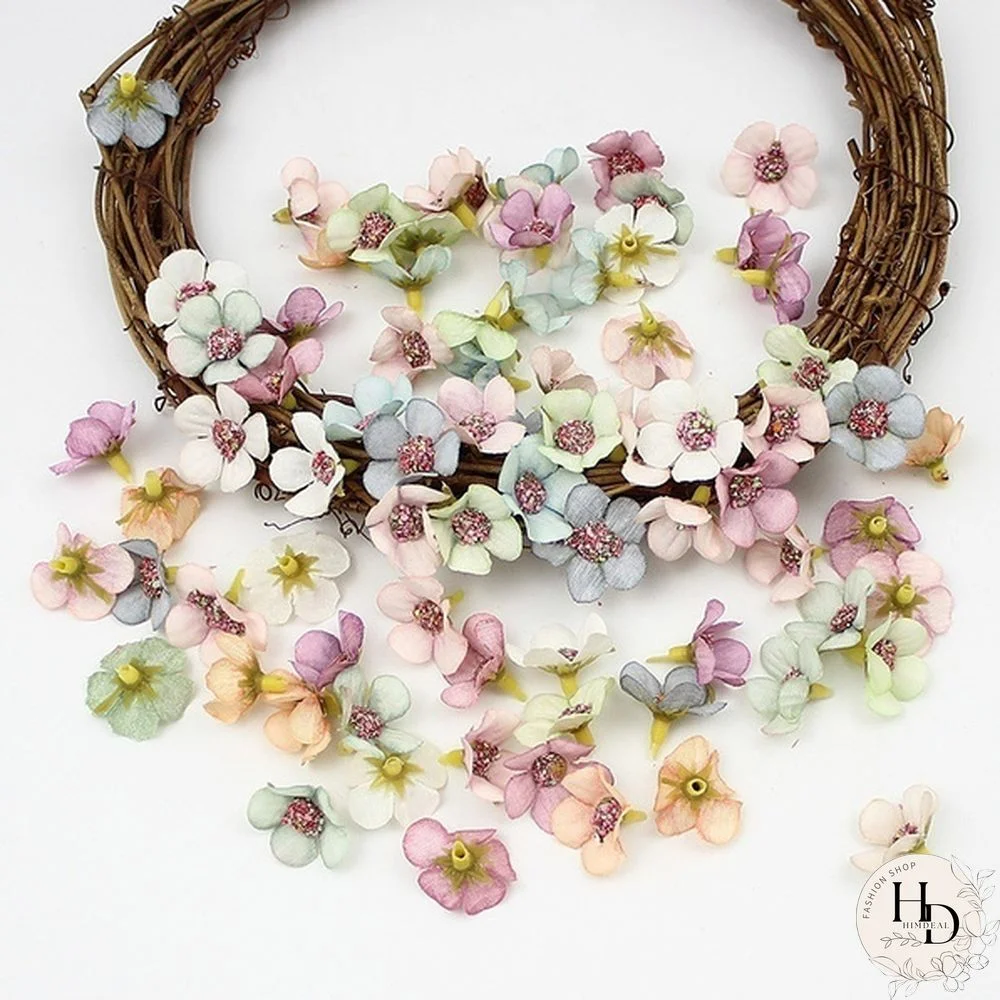 50/100pcs Multicolor Daisy Flower Head Mini Silk Artificial Flower For Wedding Engagement Party Home Decor DIY Garland Headdress