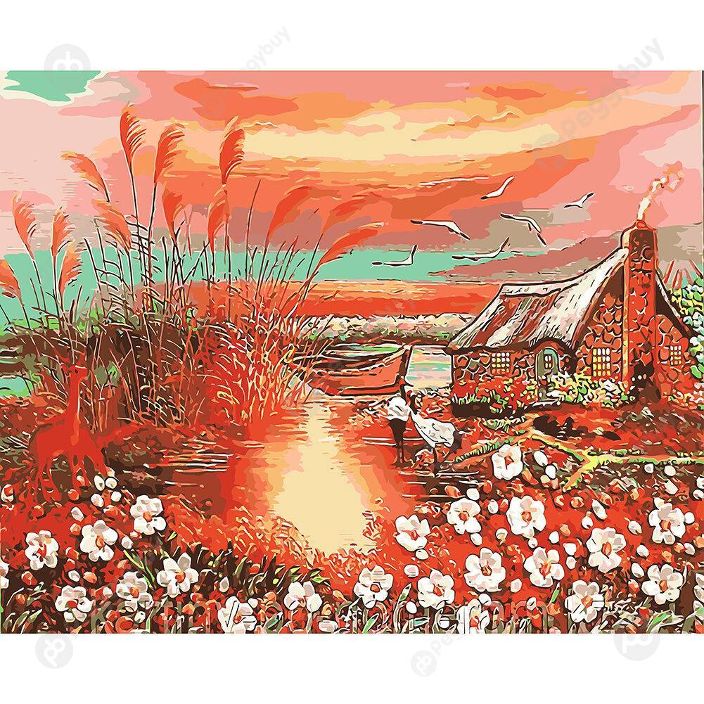 

40*50CM Paint By Numbers-Cabin, 501 Original
