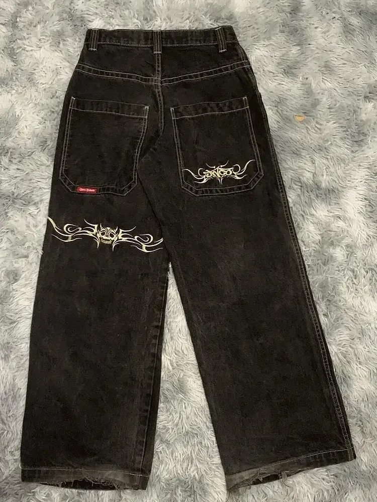 Wide Leg Jeans for Men Baggy Denim Trousers