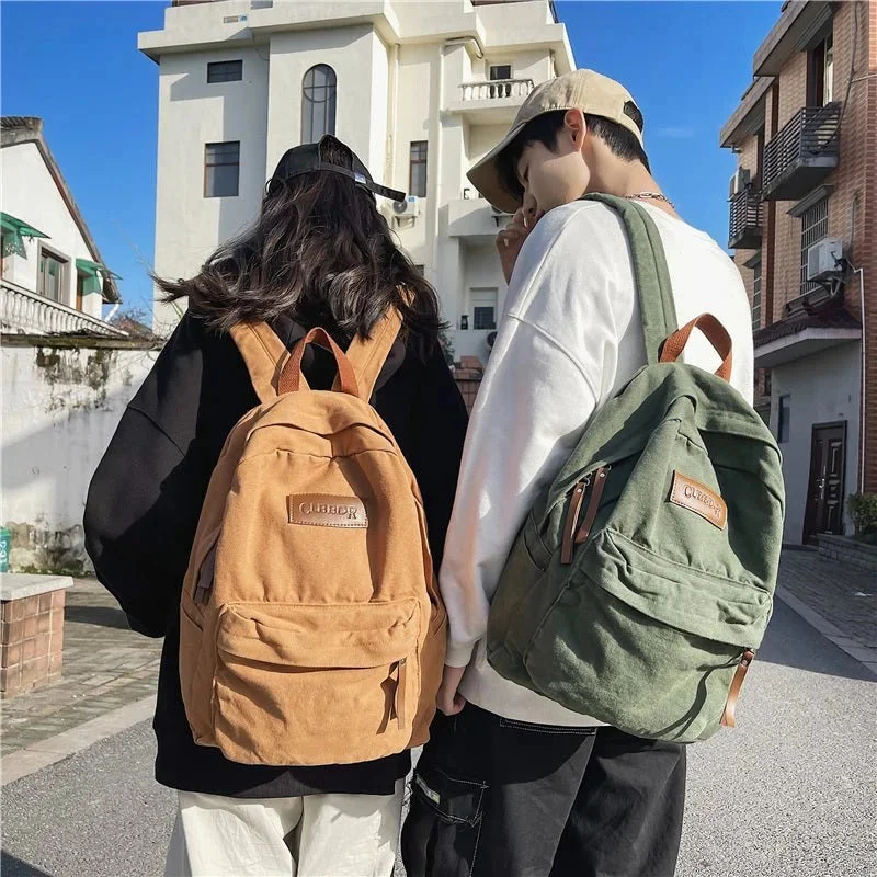 Classic Unisex Canvas School Backpack