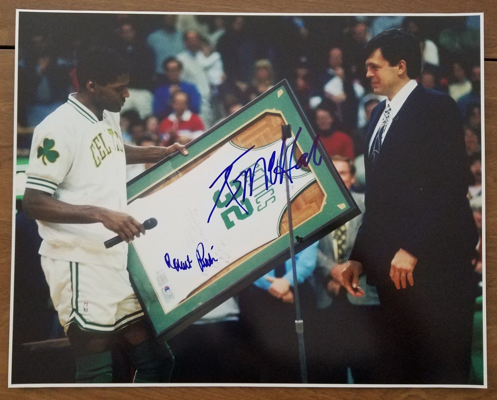 Robert Parish & Kevin McHale Dual Signed 16x20 Photo Poster painting Boston Celtics NBA HOF RAD