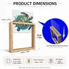 Turtle DIY Special Shape Double sided Print Clear Diamond Art Kit Wooden Framed Diamond Painting Kit(20x20cm)