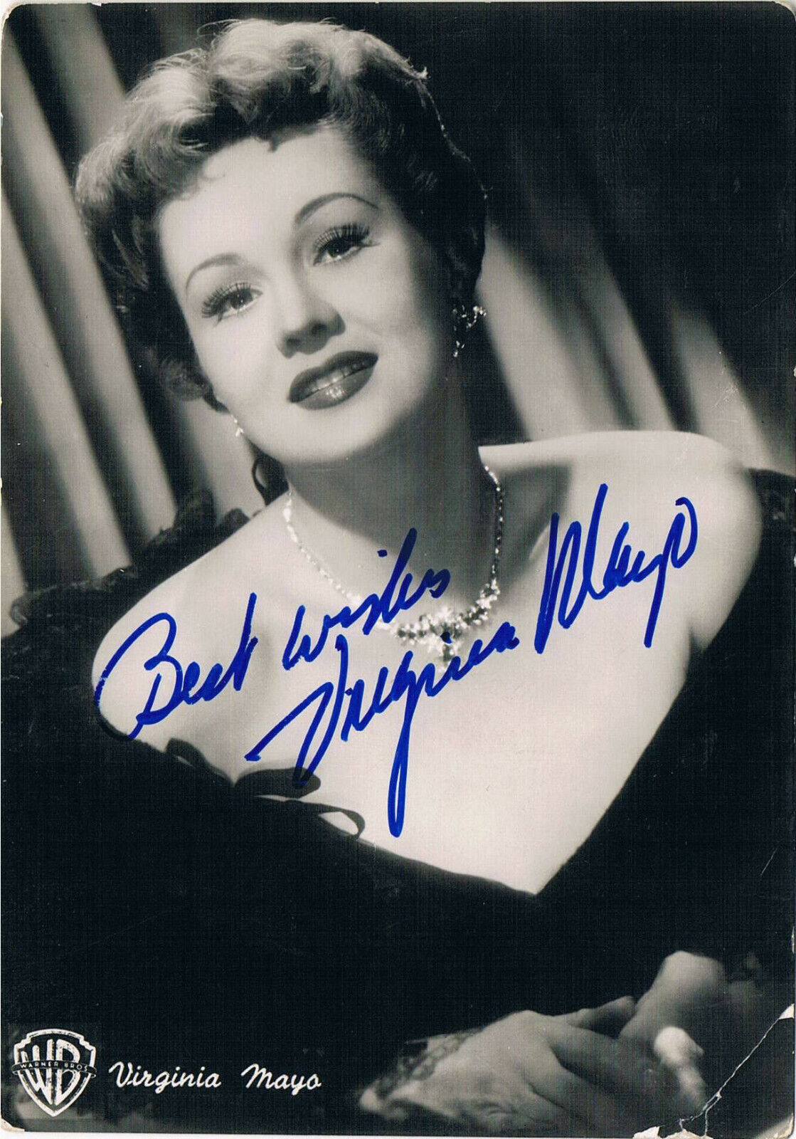 Virginia Mayo 1920-2005 autograph signed postcard Photo Poster painting 4x6