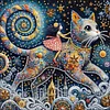 Journée mondiale du chat-partiel spécial diamant peinture-30 * 30cm