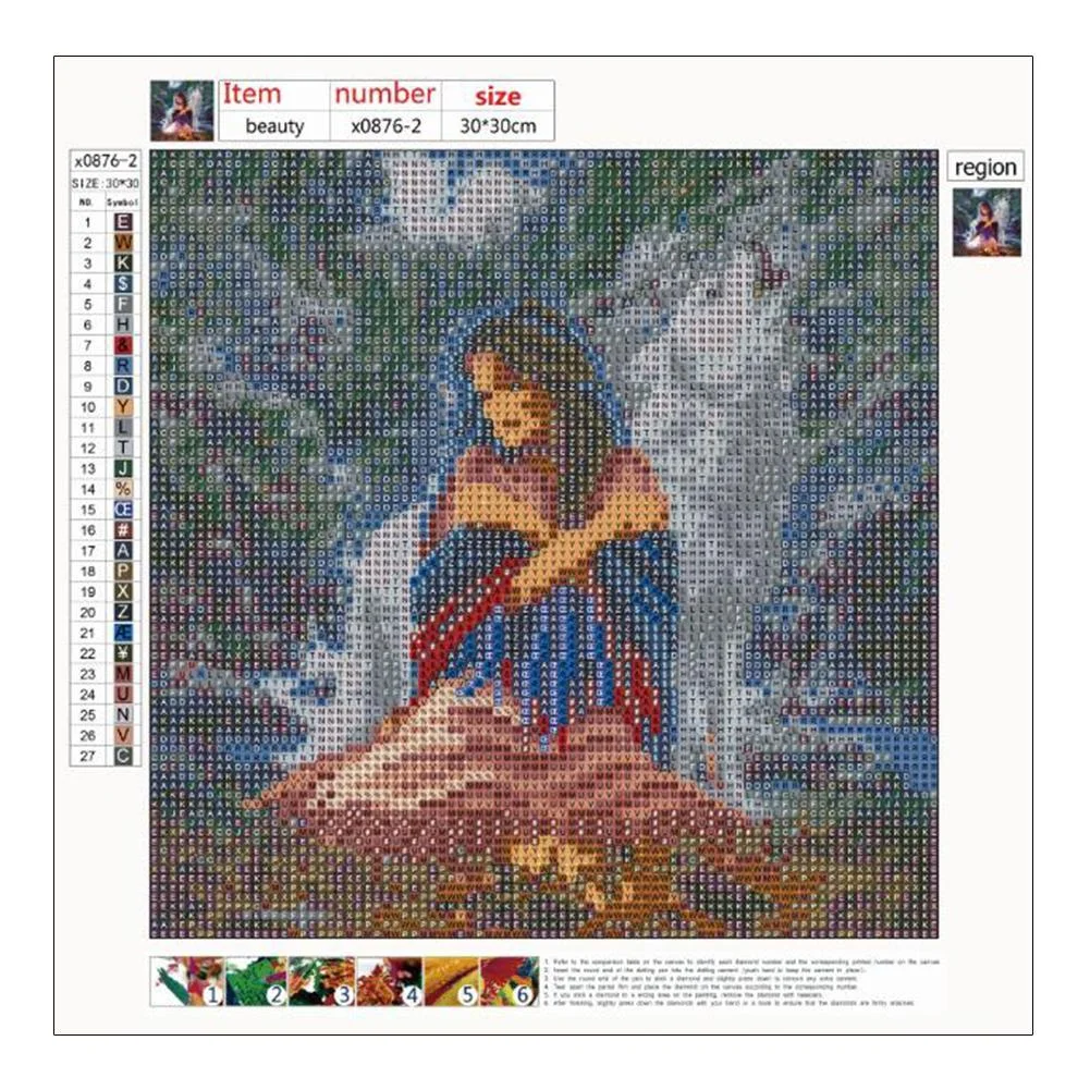 Diamond Painting - Full Round Drill - Wolf Girl(30*30cm)