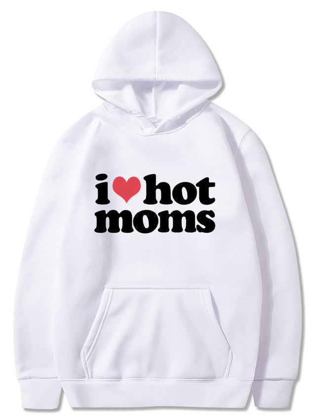 Women's Unisex Cute I Heart Hot Moms Hoodie