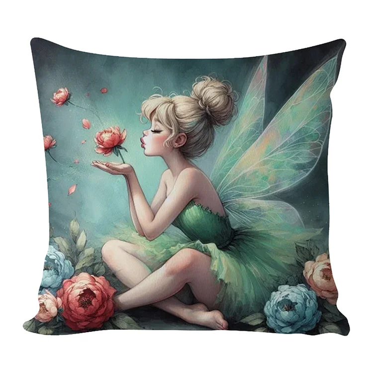 11CT Cotton Fairy Cross Stitch Pillow Kit for Adults Beginners Sewing Craft Gift gbfke