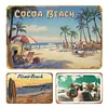 3PCS plage de miami - Ensemble de panneaux en m&eacute;tal(20*30cm/30*40cm)