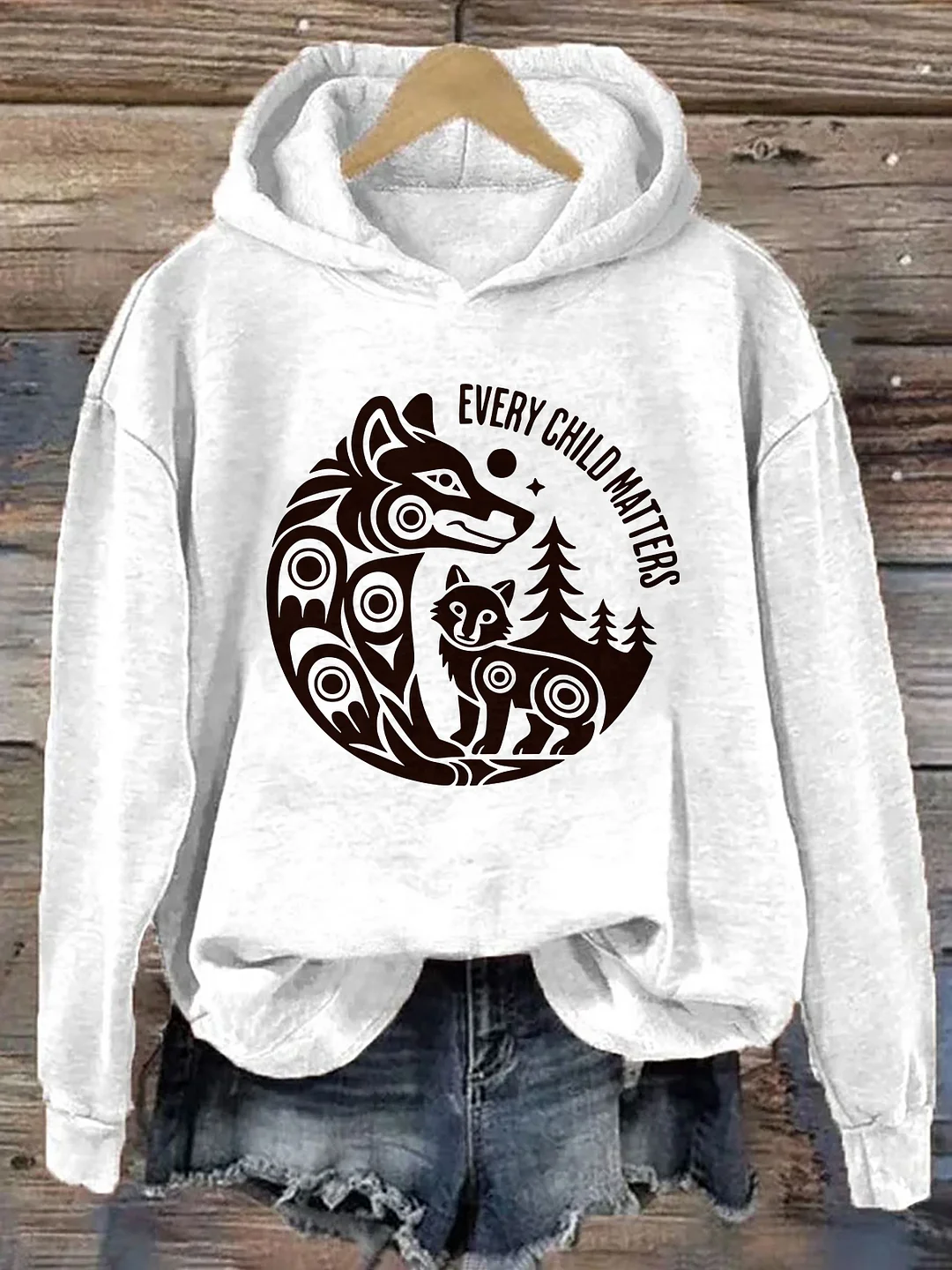Indigenous Fox Wolf  Hoodie