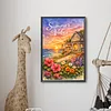 Summer Vacation Full DIY 5D Round Drill Diamond Art Kits Large Size 40*60cm Diamond Dots Paintings Picture Arts Craft Diamond Crystal Rhinestones Painting Kits for Adults/Beginners Gift Idea