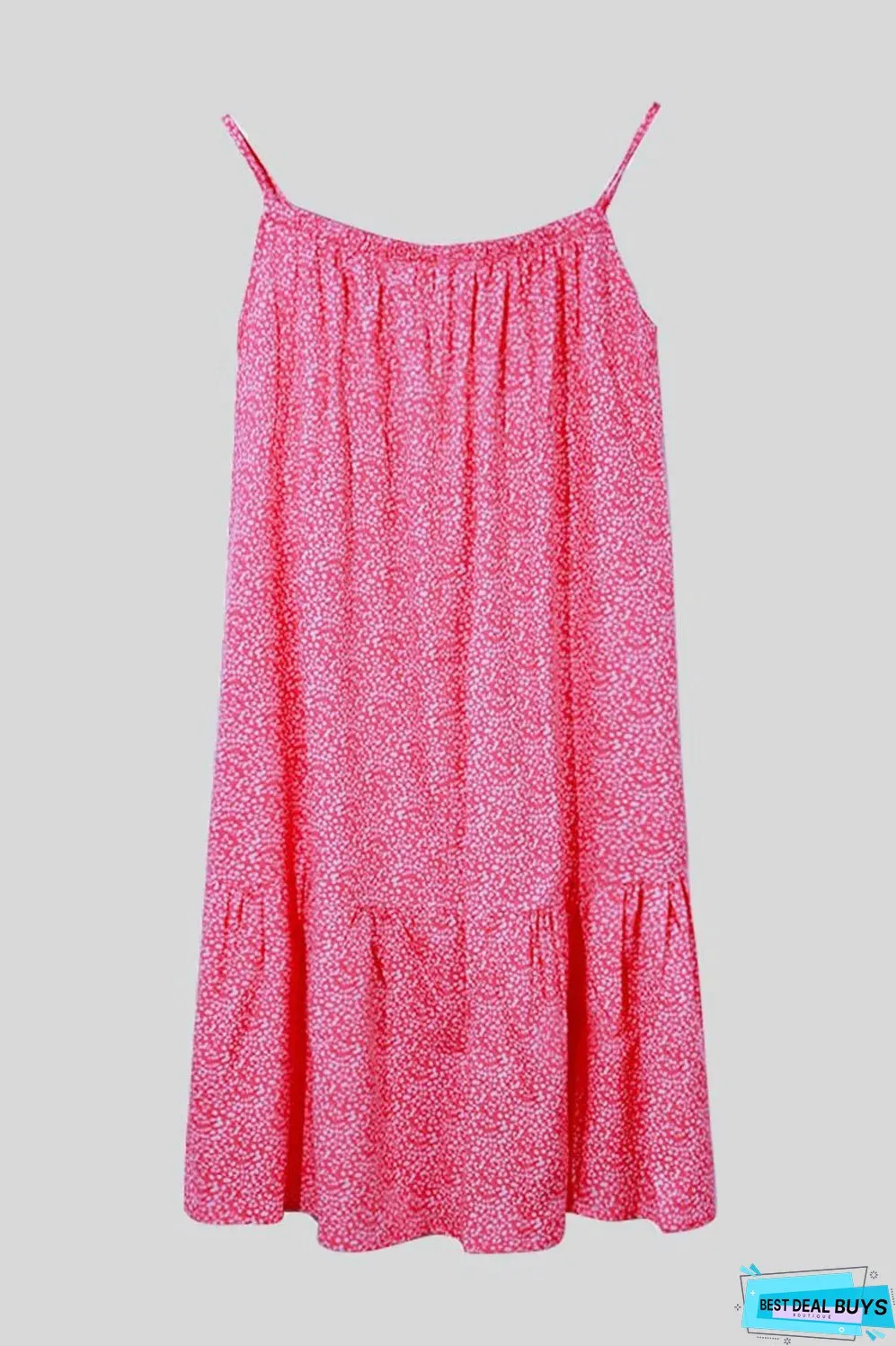 Full Size Printed Sleeveless Mini Cami Dress