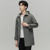 Men's Lapel Business Casual Windbreaker Down Jacket