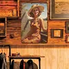 Pin up girl - Panneaux en &eacute;tain m&eacute;tallique(20*30cm/30*40cm)