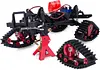 TRX4M Snow Tires, 4 Pcs Snow Tires Sets Simulate Carload Tracks Wheel Sandmobile Conversion for 1/18 RC Crawler TRX4M Upgrades (Black)