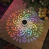 Solar Powered Deck Step Stair Lights Mandalas Theme Waterproof Fence Light Decorative Mandalas Lights for Garden Post Patio Backyard Yard Decor