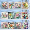 12Pcs Romantic Bouquet DIY Diamond Painting Greeting Cards for Adults Gifts