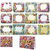 DIY 2027 Diamond Painting Calendar Art Kit Paper Desk Calendar Desktop Decoration Craft Kit