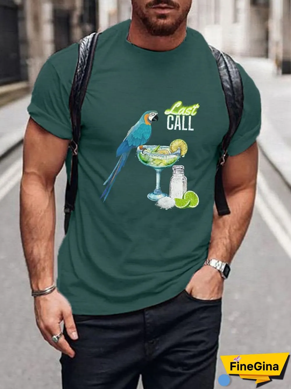 Men's Beach Lover Fins Up Casual T-Shirt