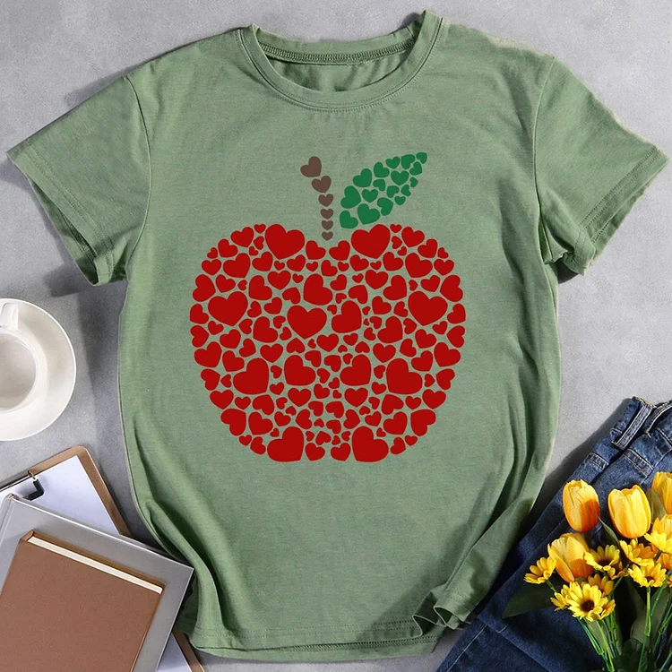 Apple Hearts T-shirt Tee -011492