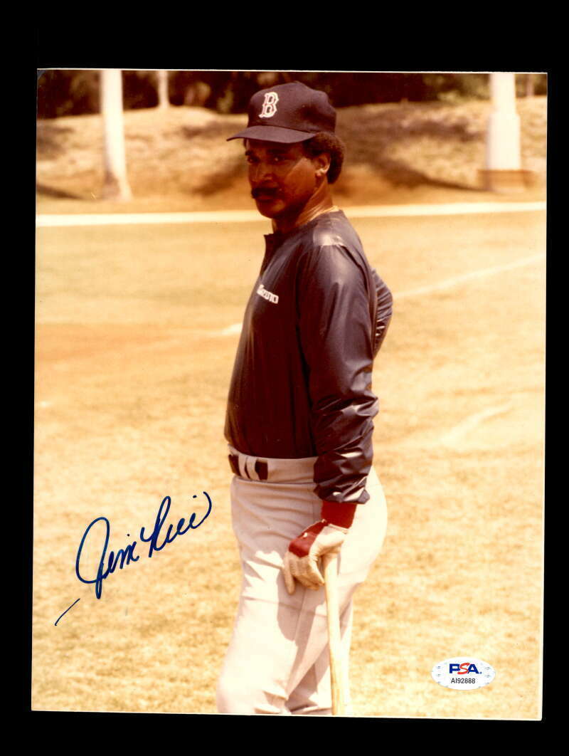 Jim Rice PSA DNA Coa Signed 8x10 Original Photo Poster painting Autograph