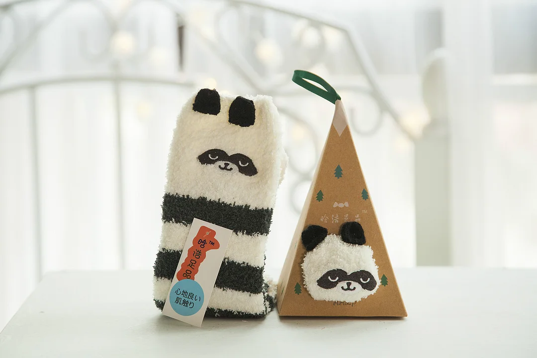 3D Cartoon Coral Velvet Socks Christmas Socks