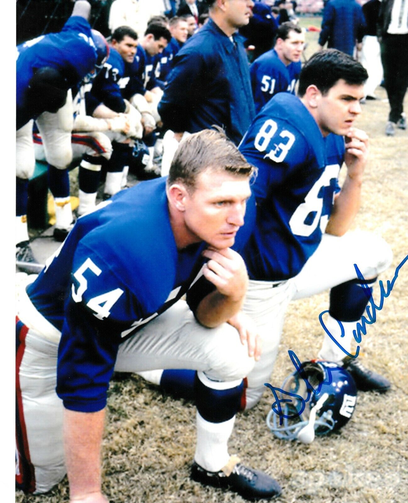 GLEN CONDREN NEW YORK GIANTS ACTION SIGNED 8x10